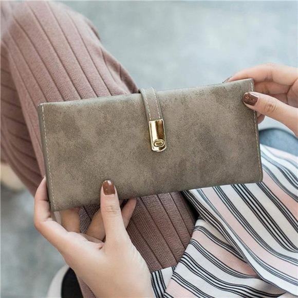 Bags Hot Wallet Billfold Skinny Rfid For Women Leather Gray Poshmark